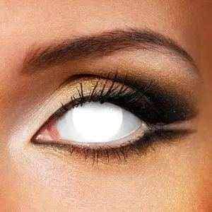BLIND WHITE CONTACT LENSES
