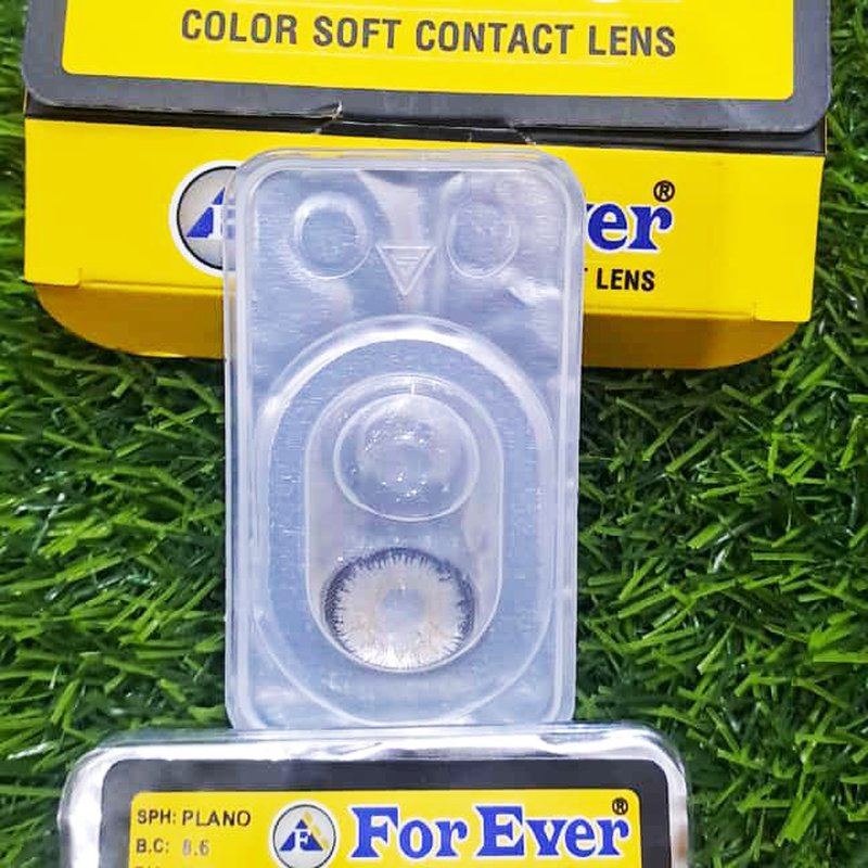 ForEver Gray Plano colored contact lens blister pack