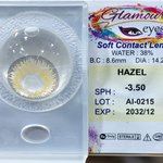 Glamour Eyes Hazel contact lens blister pack with label
