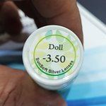 Sunsoft Silver Doll vial cap showing -3.50 power